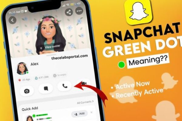 what does the green dot mean on snapchat