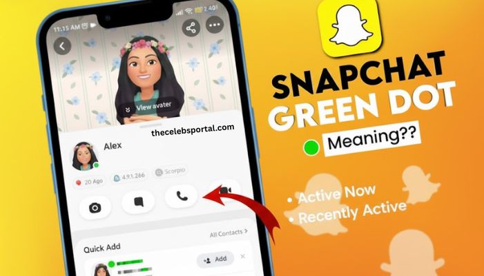 what does the green dot mean on snapchat