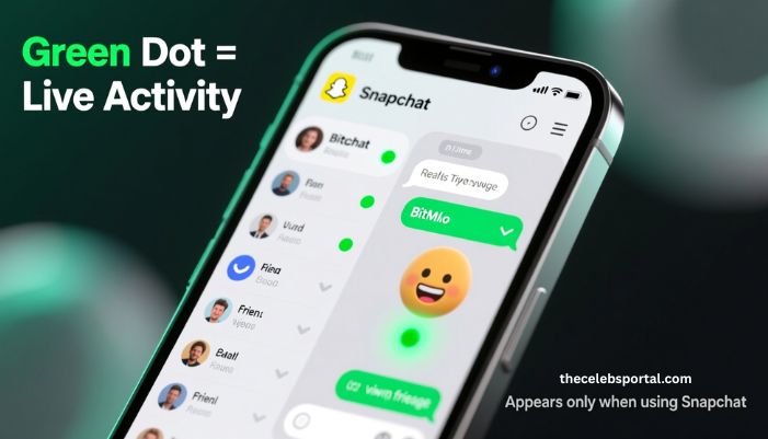 what does the green dot mean on snapchat